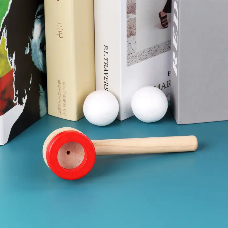 Wooden Blow Ball Magic Toy for Kids 80s Classic - Image 3