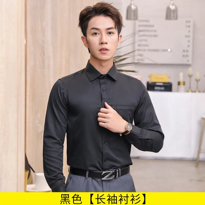 White Long Sleeve Business Shirt for Men Women - Image 4