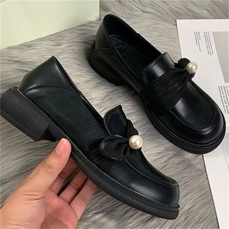Black British Loafers Women's 2023 New Spring