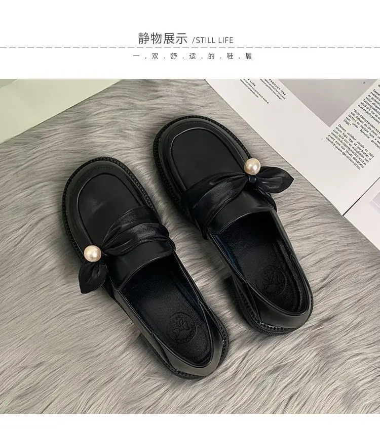 Black British Loafers Women's 2023 New Spring — feature 4