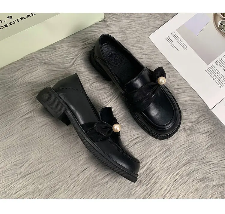 Black British Loafers Women's 2023 New Spring — feature 5