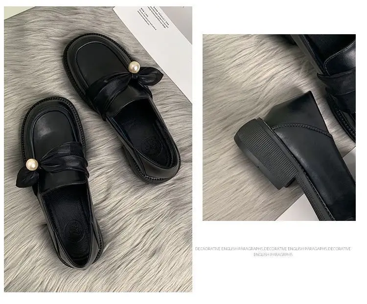 Black British Loafers Women's 2023 New Spring — feature 6