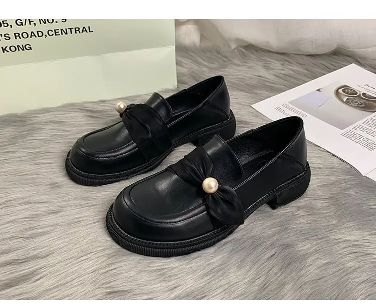 Black British Loafers Women's 2023 New Spring — feature 7