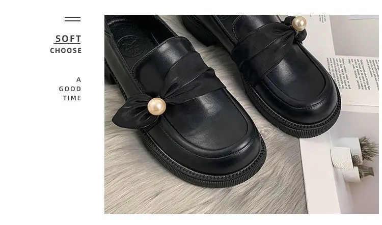 Black British Loafers Women's 2023 New Spring — feature 9