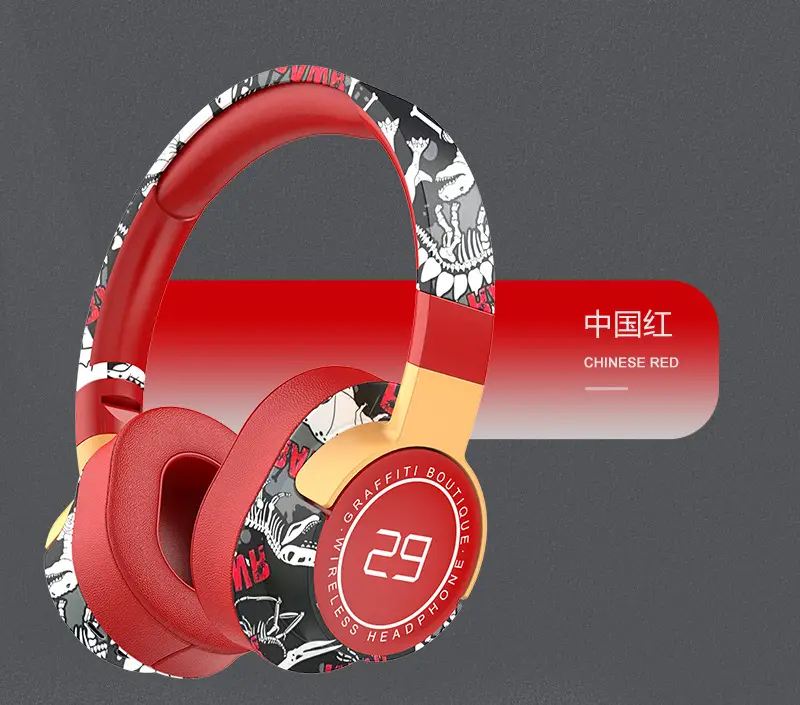 Cross-Border Painted Sports Bluetooth Headset with Subwoofer — feature 11