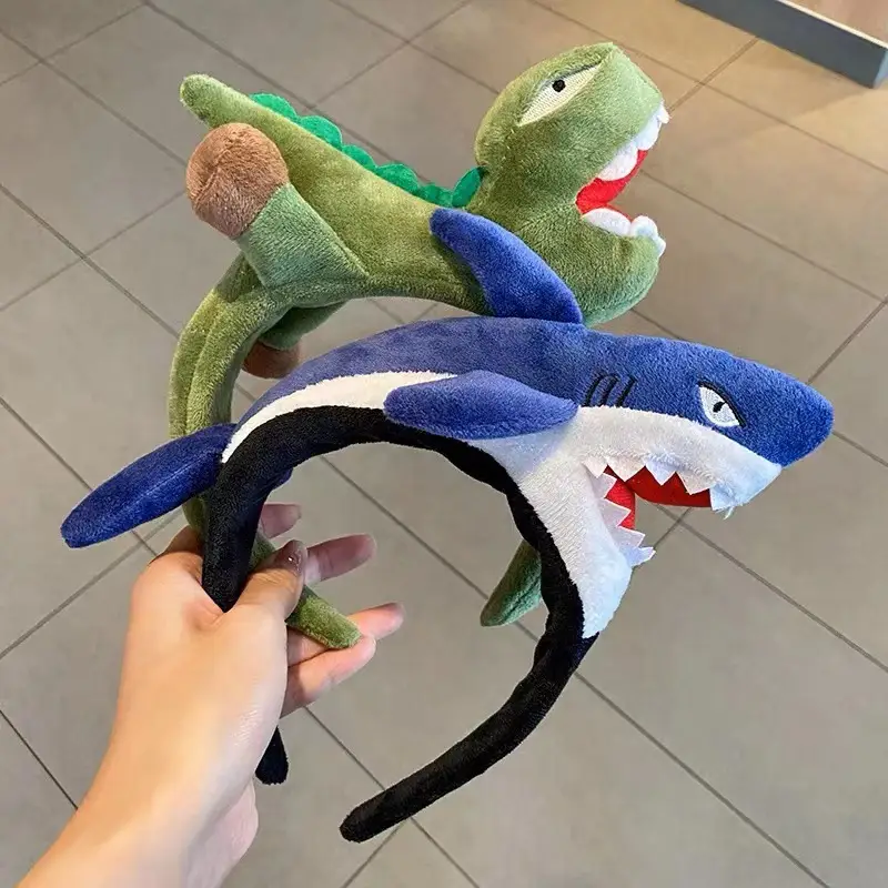 Dinosaur Hair Band for Women Cute Cartoon Face Wash