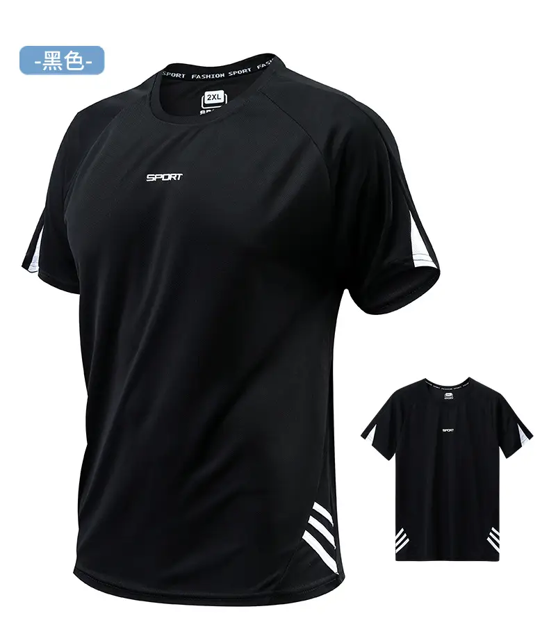 Men Blue Black Sports Suit Summer Shorts Set — feature 18