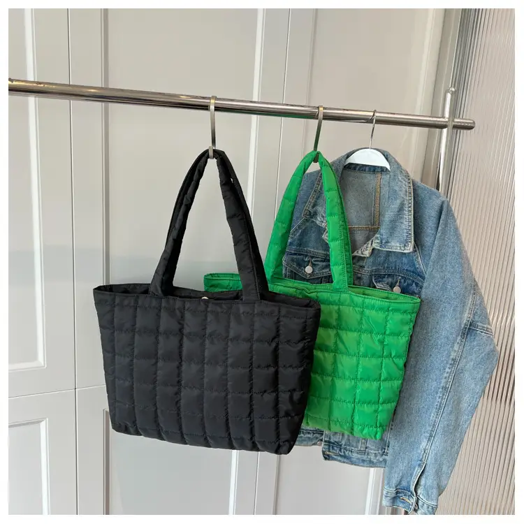 Black Quilted Shoulder Tote Bag for Women 2023 — feature 14