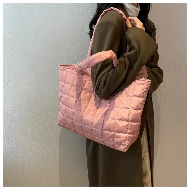 Black Quilted Shoulder Tote Bag for Women 2023 — feature 6