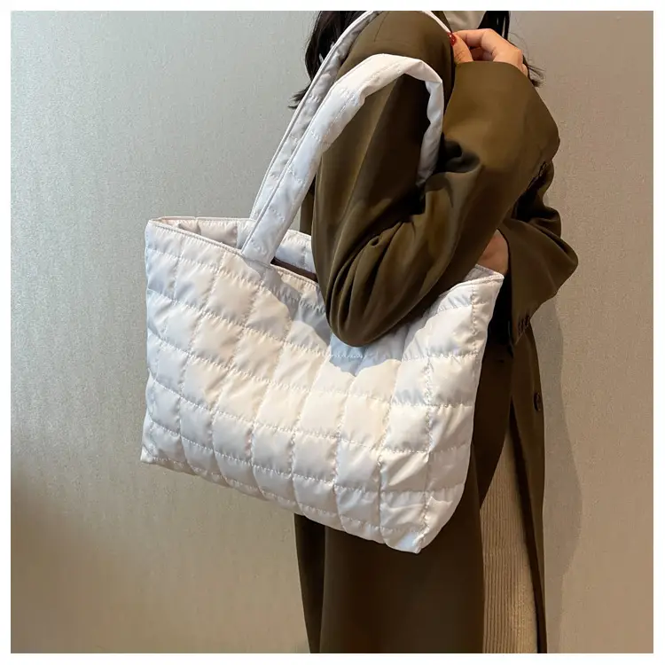 Black Quilted Shoulder Tote Bag for Women 2023 — feature 9