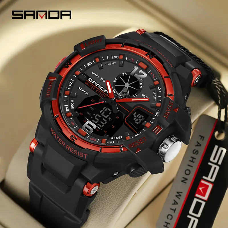 Sanda Couple Electronic Watch Waterproof Outdoor Mountaineering Watch - Image 17