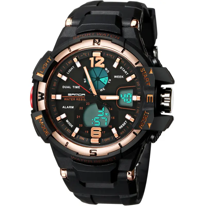 Sanda Couple Electronic Watch Waterproof Outdoor Mountaineering Watch - Image 6