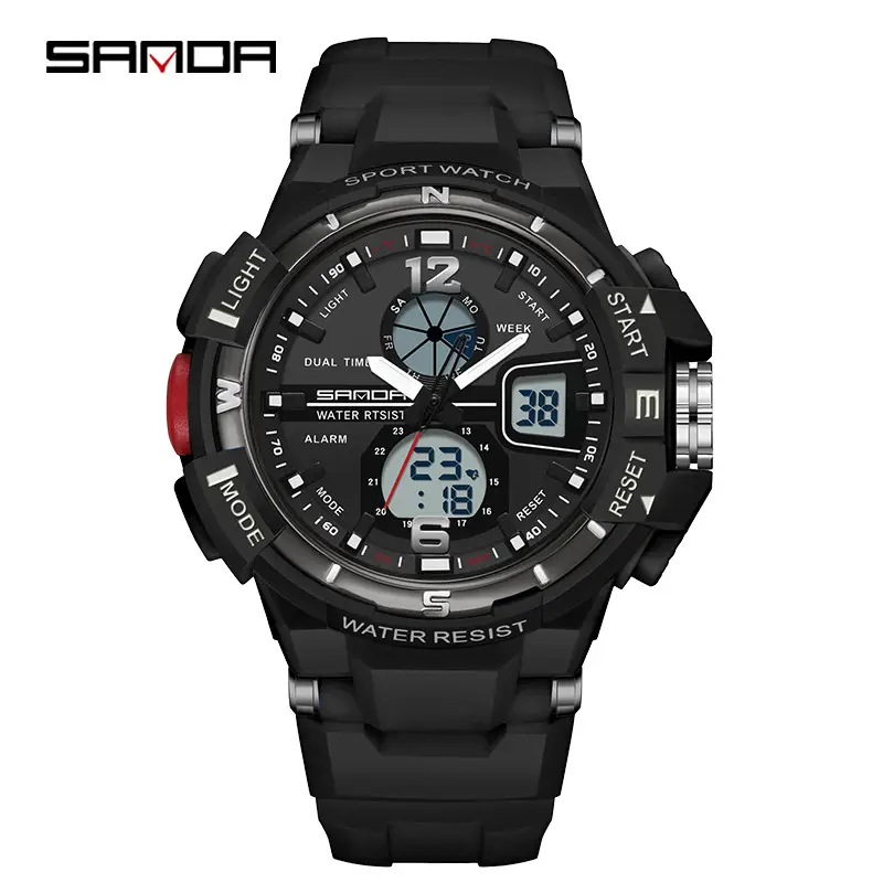 Sanda Couple Electronic Watch Waterproof Outdoor Mountaineering Watch - Image 7