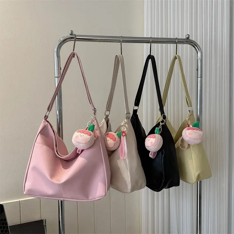 White Pom Pom Shoulder Bag with Long Sleeve Jacket - Image 5