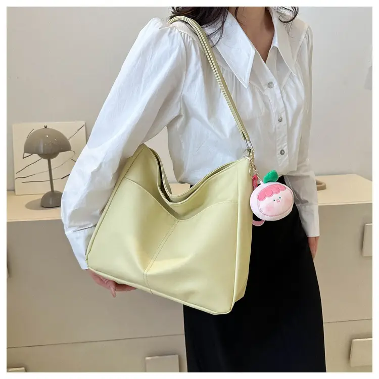 White Pom Pom Shoulder Bag with Long Sleeve Jacket — feature 10