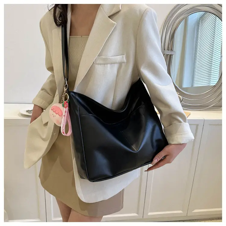 White Pom Pom Shoulder Bag with Long Sleeve Jacket — feature 11