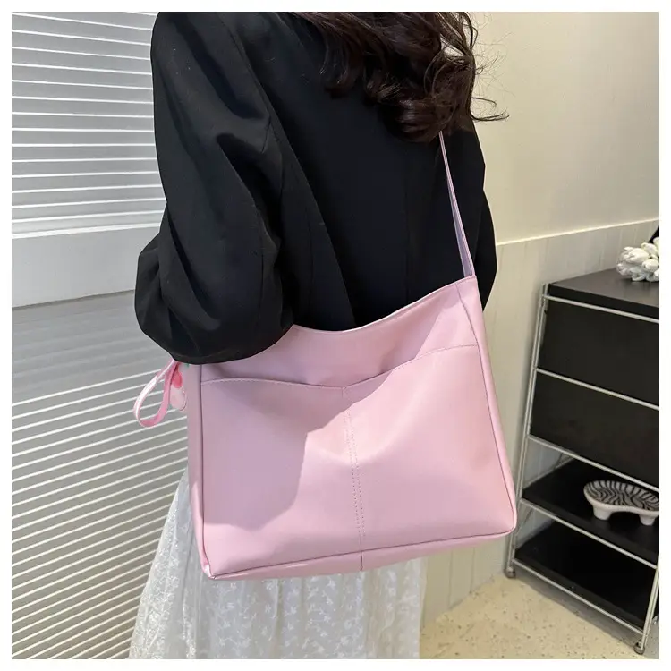 White Pom Pom Shoulder Bag with Long Sleeve Jacket — feature 16