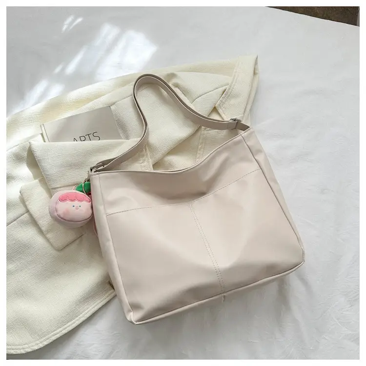 White Pom Pom Shoulder Bag with Long Sleeve Jacket — feature 19