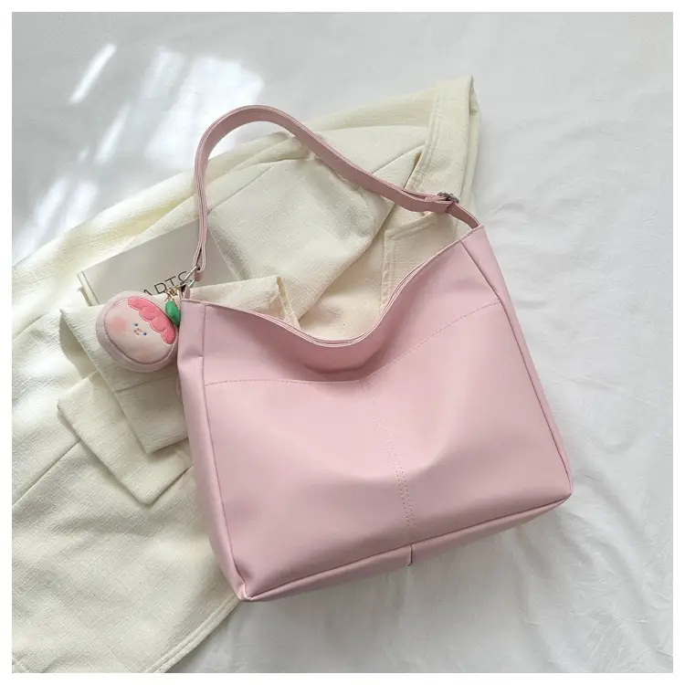 White Pom Pom Shoulder Bag with Long Sleeve Jacket — feature 20