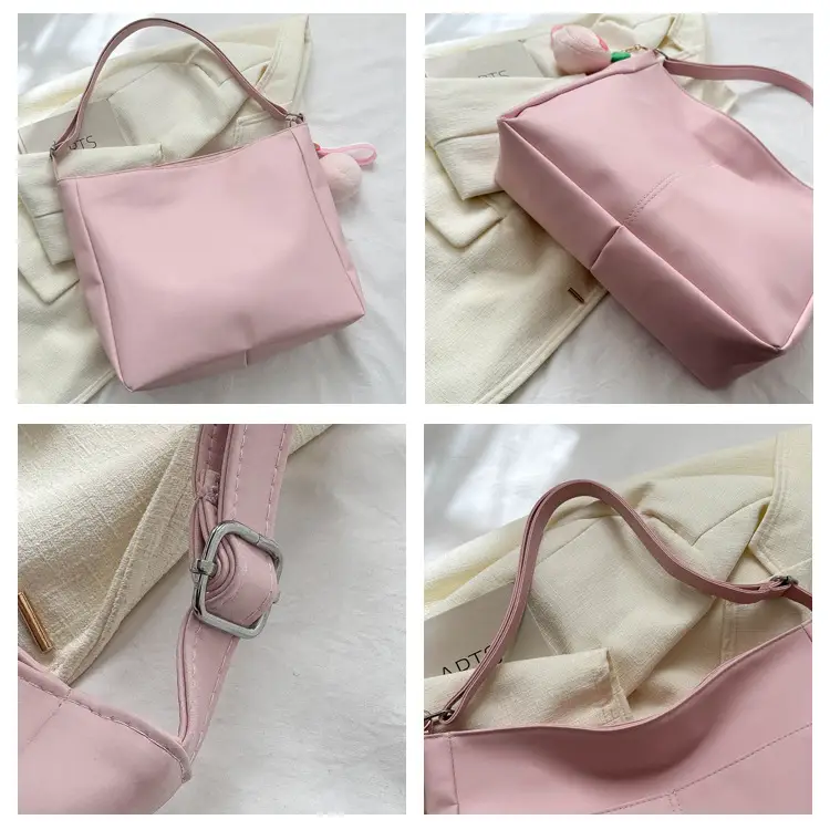 White Pom Pom Shoulder Bag with Long Sleeve Jacket — feature 8