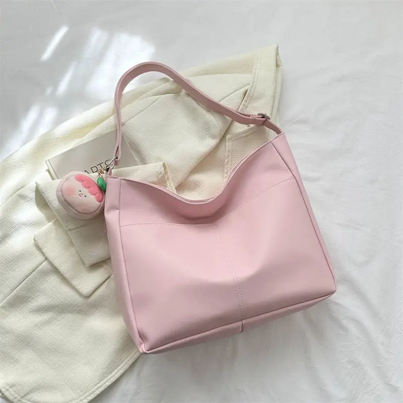 White Pom Pom Shoulder Bag with Long Sleeve Jacket - Image 4