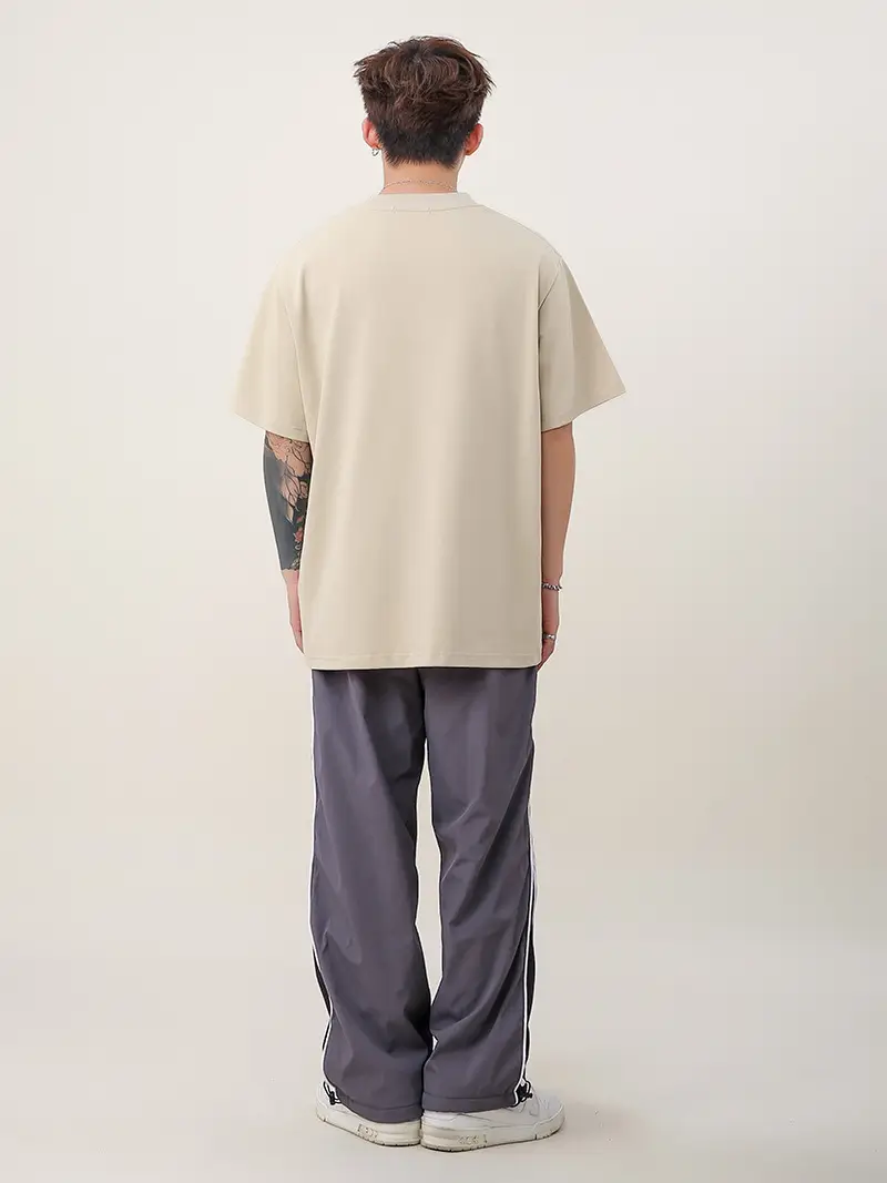 Men 250g Loose T-Shirt Green Summer — feature 17