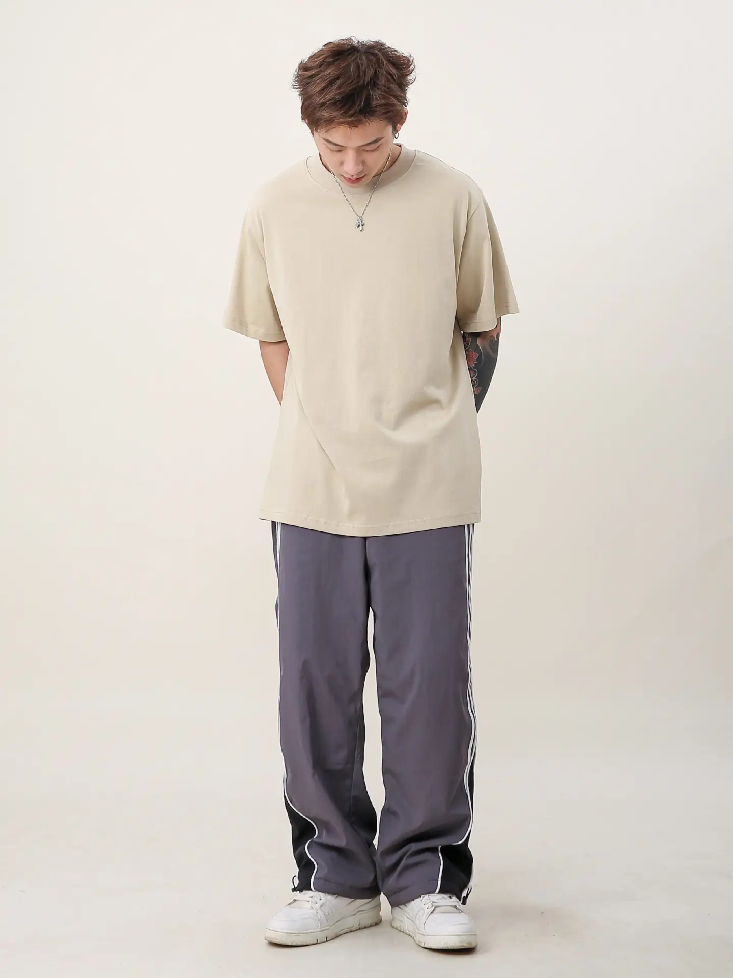 Men 250g Loose T-Shirt Green Summer — feature 19