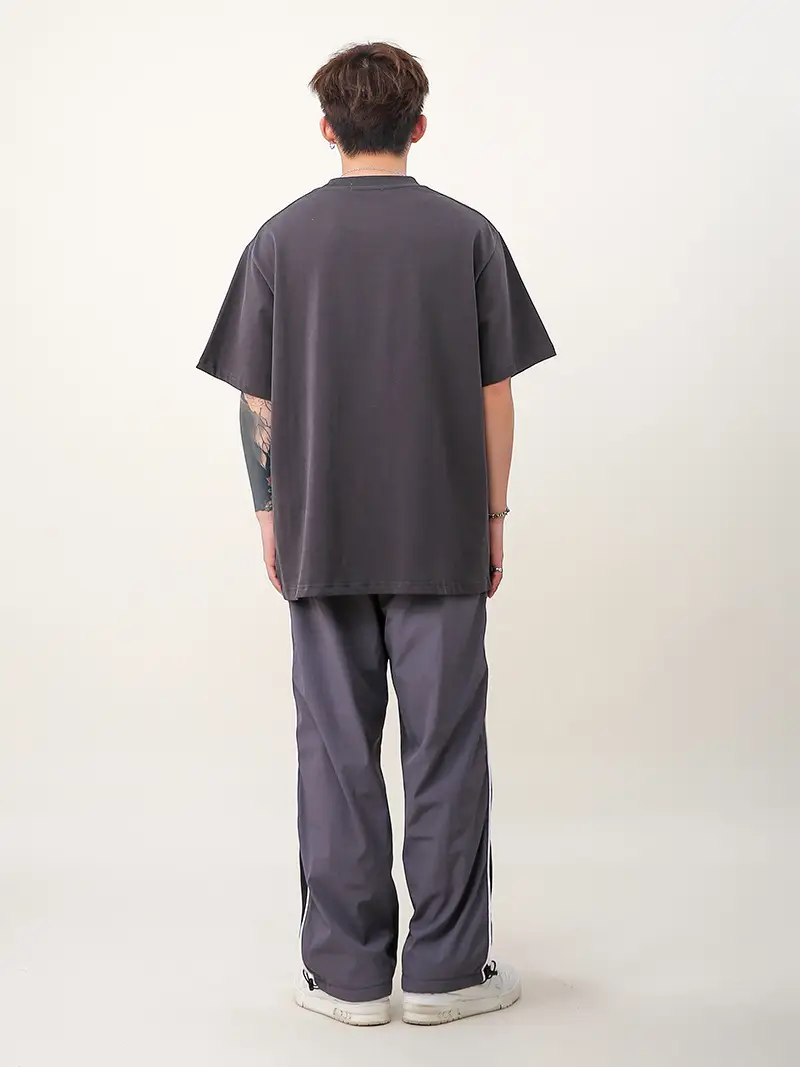Men 250g Loose T-Shirt Green Summer — feature 27