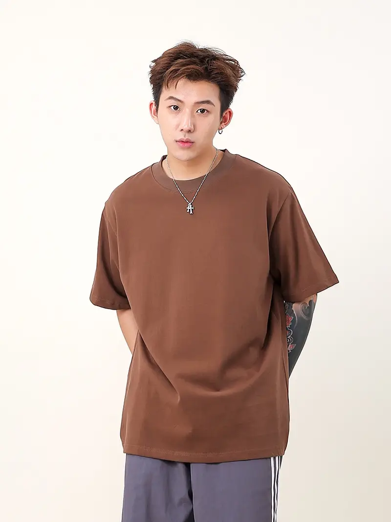 Men 250g Loose T-Shirt Green Summer — feature 5