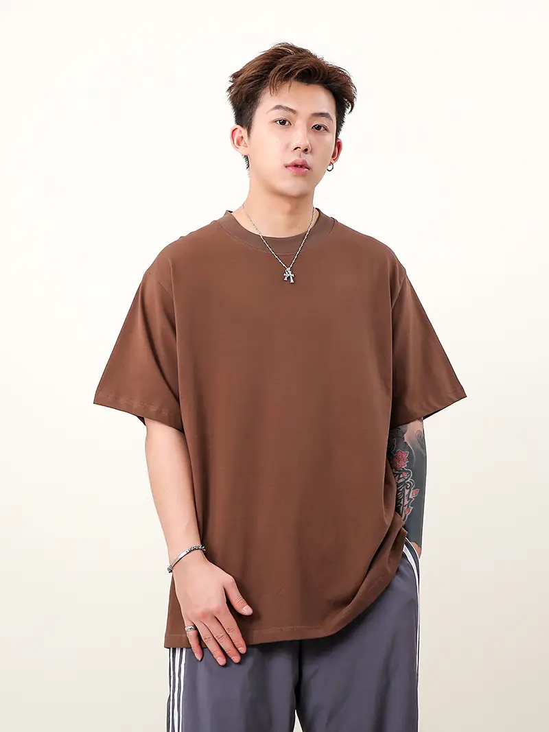 Men 250g Loose T-Shirt Green Summer — feature 6