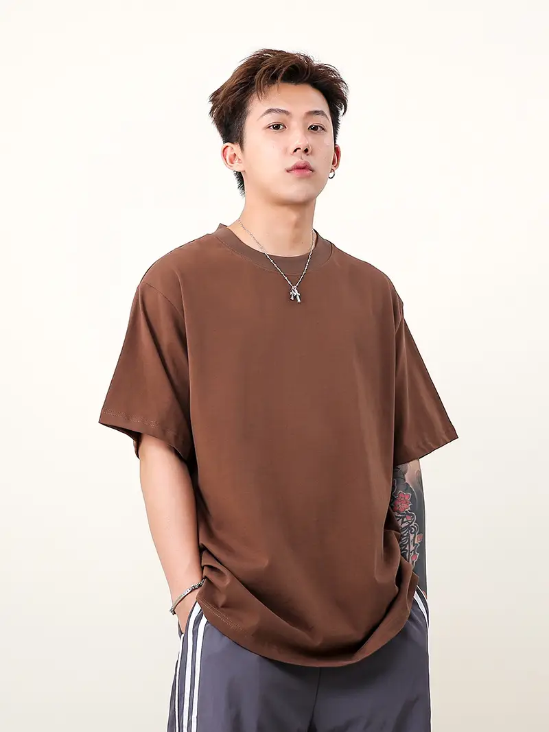 Men 250g Loose T-Shirt Green Summer — feature 8