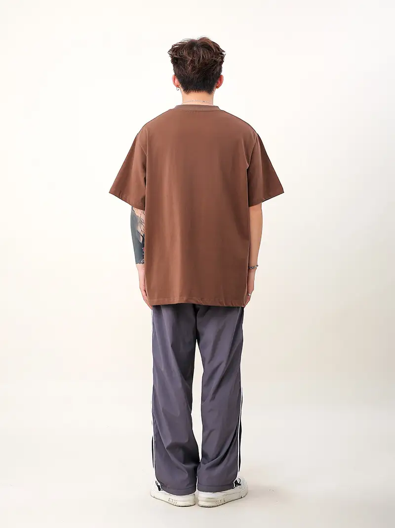 Men 250g Loose T-Shirt Green Summer — feature 9