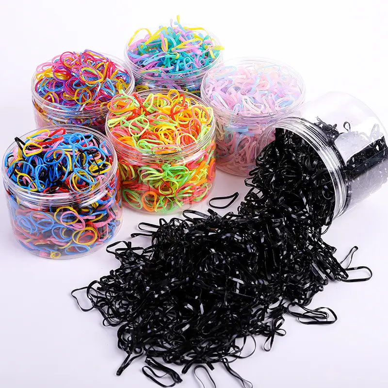 Black Rubber Band Hair Tie for Women, High Elastic, Japanese Style, 1 Pc - Image 21