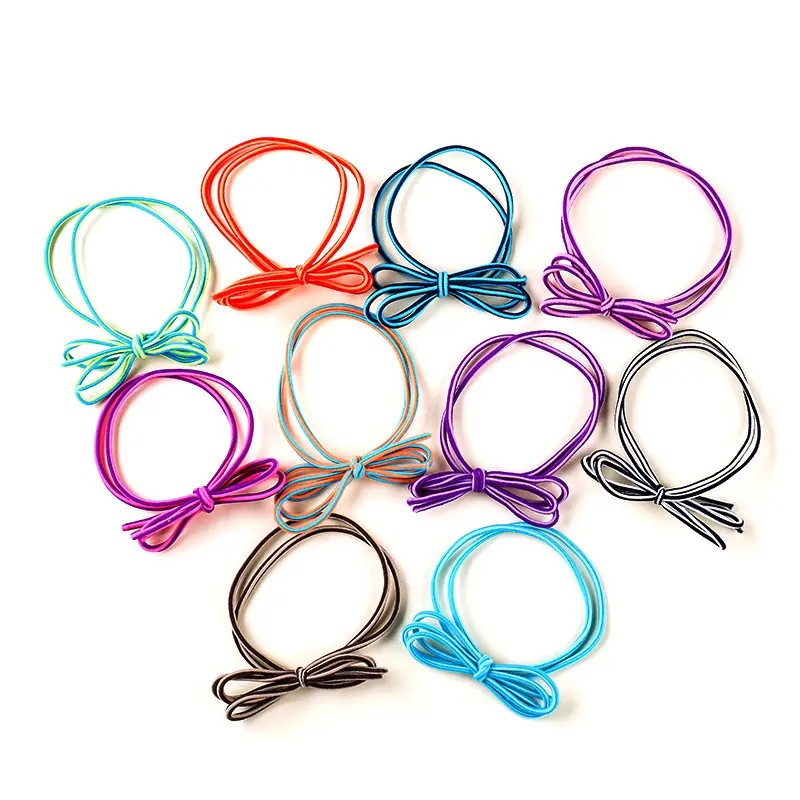 Simple Mixed Color Bow Hair Ring Women's Summer High Ponytail Hair Rope Korean Style Rubber Band Tie Rope 2022 New