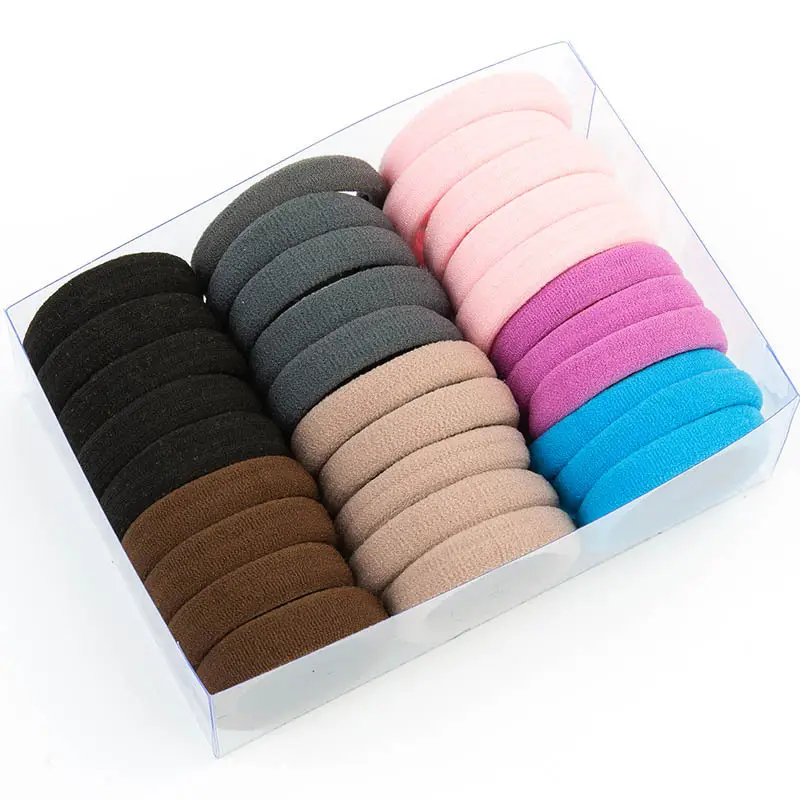 Women's Rubber Hair Rope Ponytail in Multiple Colors - Image 40