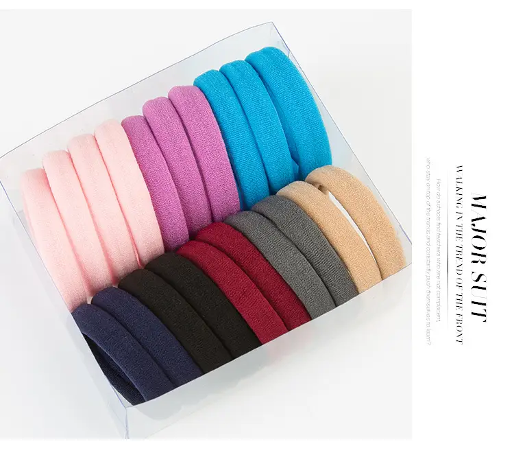 Women's Rubber Hair Rope Ponytail in Multiple Colors — feature 9