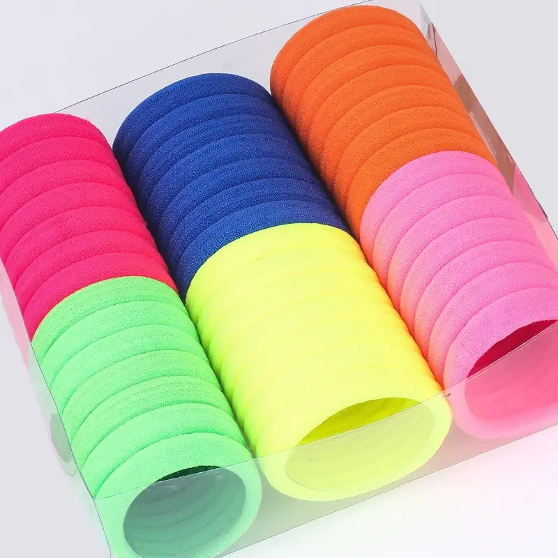 Women's Rubber Hair Rope Ponytail in Multiple Colors - Image 25