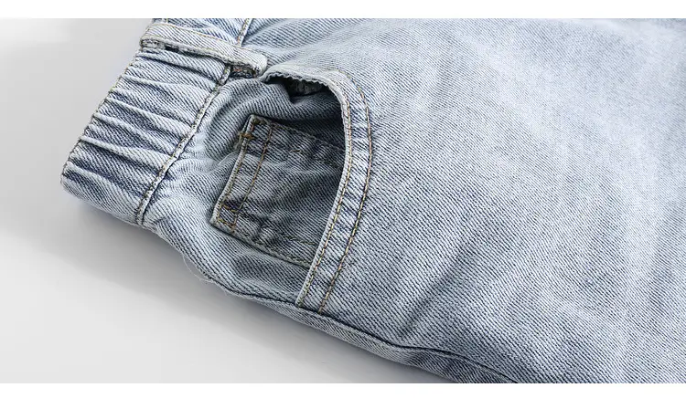 Girls Denim Shorts Medium Loose Summer Cropped Pants — feature 11