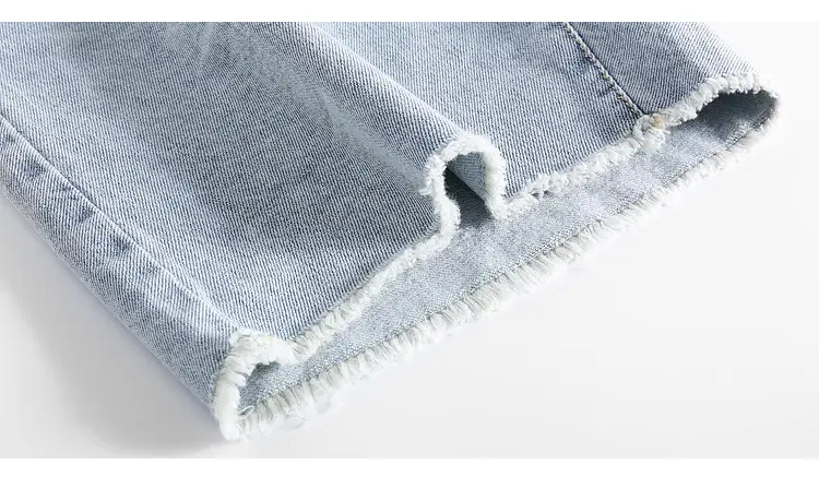 Girls Denim Shorts Medium Loose Summer Cropped Pants — feature 12