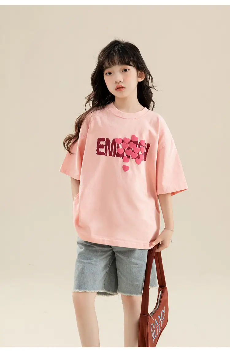Girls Denim Shorts Medium Loose Summer Cropped Pants — feature 21