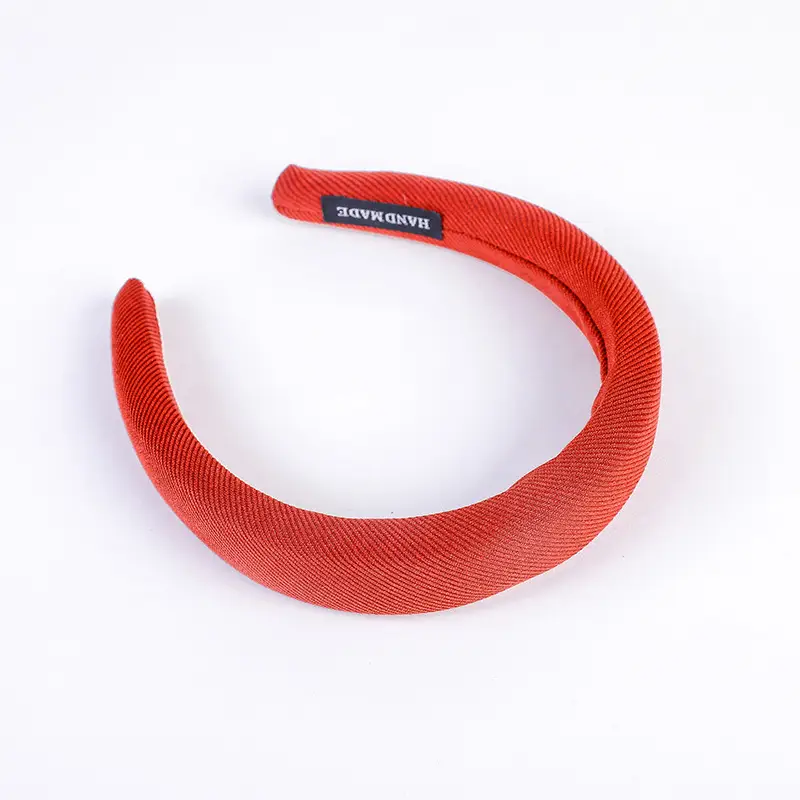 Women's Retro French Style Wide Brim Headbands Red Orange Bundle - Image 2