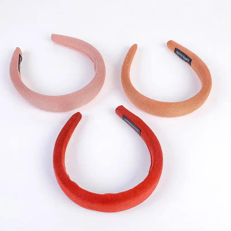 Women's Retro French Style Wide Brim Headbands Red Orange Bundle - Image 8