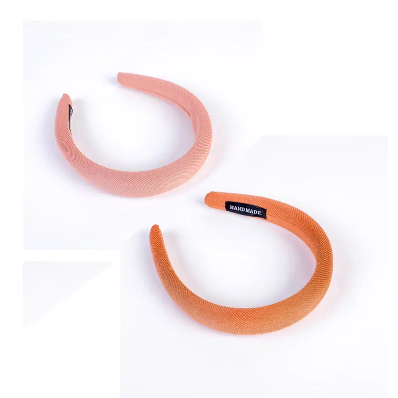 Women's Retro French Style Wide Brim Headbands Red Orange Bundle — feature 9