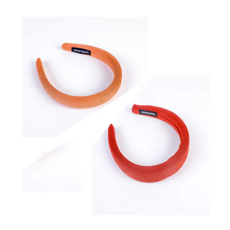 Women's Retro French Style Wide Brim Headbands Red Orange Bundle - Image 4