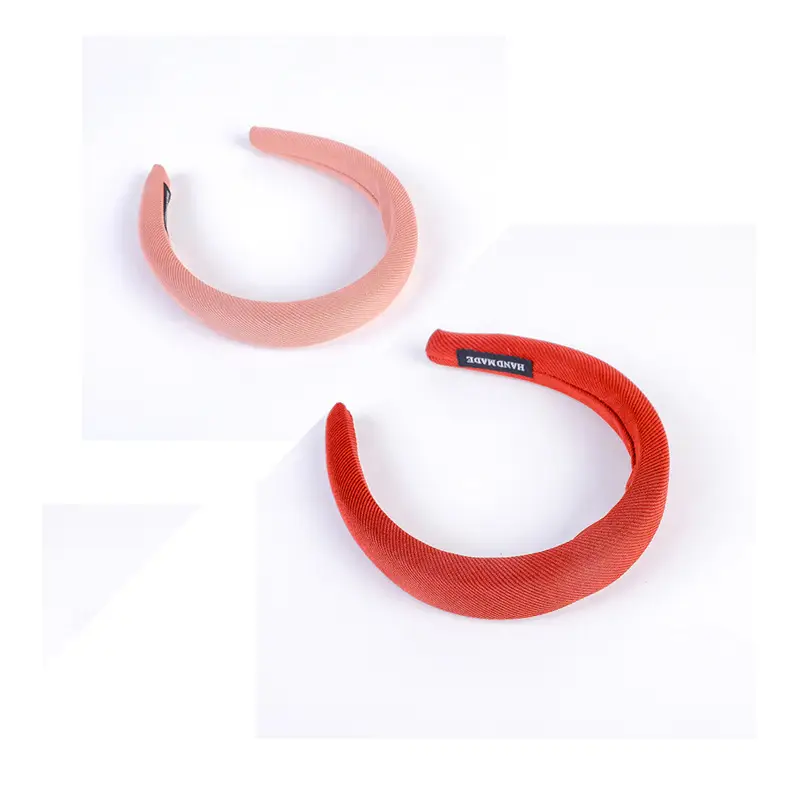 Women's Retro French Style Wide Brim Headbands Red Orange Bundle - Image 5