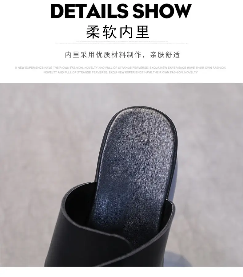 Women's Sandals 2023 Summer Large Size Export Wedge Thick-Soled Platform Buckle High Heels Korean Style Chunky Heel — feature 17
