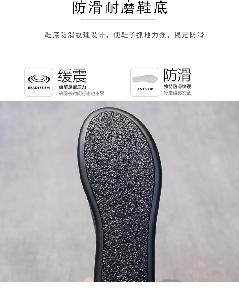 Women's Sandals 2023 Summer Large Size Export Wedge Thick-Soled Platform Buckle High Heels Korean Style Chunky Heel — feature 18