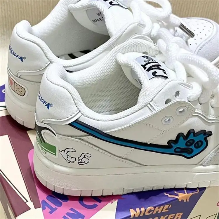 Summer Trendy Sneakers Women's 2023 New Niche All-match Couple Casual Shoes Ins All-match High-quality White Shoes — feature 2