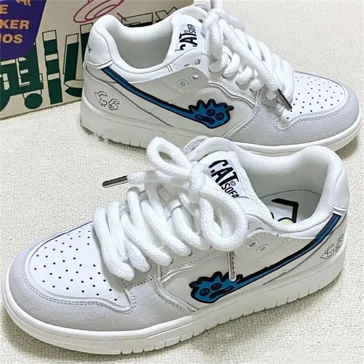 Summer Trendy Sneakers Women's 2023 New Niche All-match Couple Casual Shoes Ins All-match High-quality White Shoes — feature 3