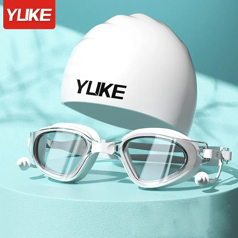 Cloud White (swimming cap + swimming goggles) suit